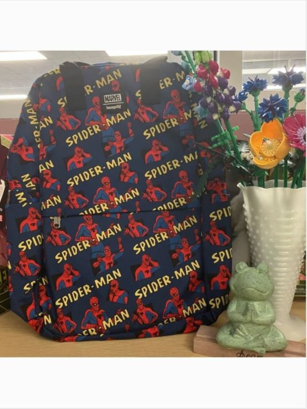 Loungefly Marvel Spider-Man all over Print Nylon Backpack - NEW